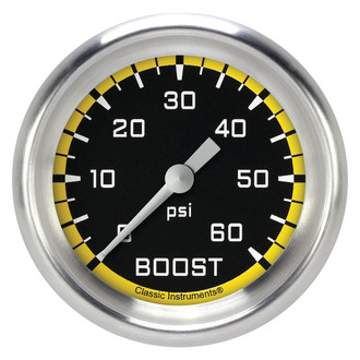 Classic Instruments® - AutoCross Series 2-5/8" Boost Gauge, 60 psi