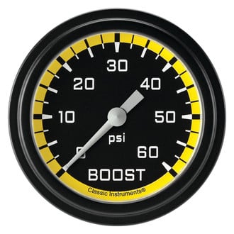 Classic Instruments® - AutoCross Series 2-5/8" Boost Gauge, 60 psi