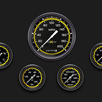 Classic Instruments® - AutoCross Series 4-5/8" Custom 5-Gauge Set