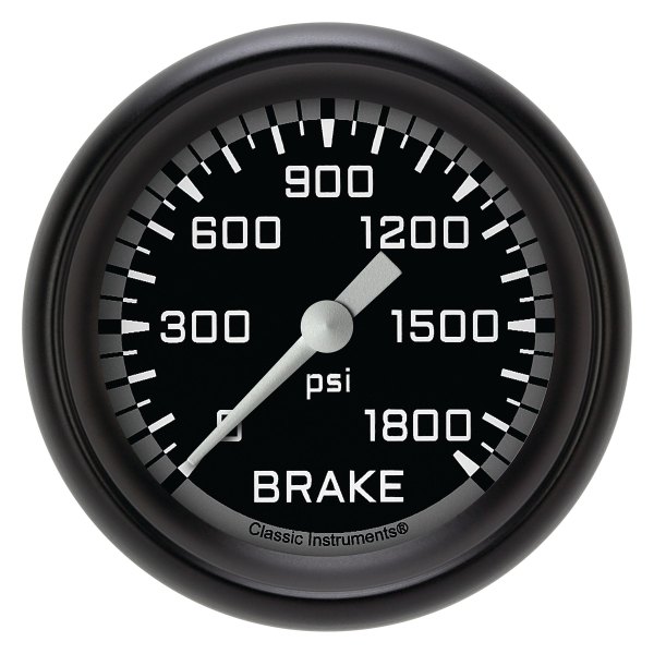 Classic Instruments® - AutoCross Gray Series 2-5/8" Brake Pressure Gauge, 1800 psi