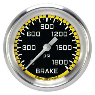 Classic Instruments® - AutoCross Series 2-5/8" Brake Pressure Gauge, 1800 psi