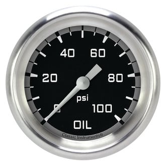 Classic Instruments® - AutoCross Series Oil Pressure Gauge, 100 psi