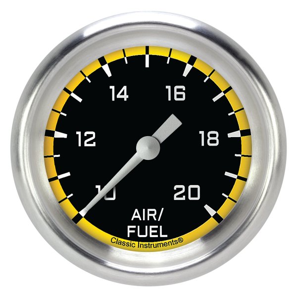 Classic Instruments® - AutoCross Yellow Series 2-5/8" Air/Fuel Ratio Gauge