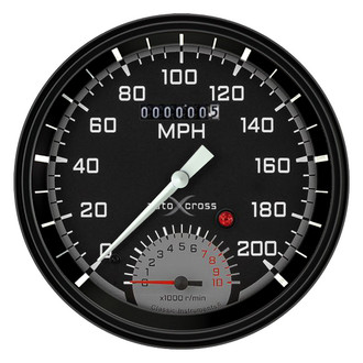 Classic Instruments® - AutoCross Series 4-5/8" Speedtachular, 200 MPH, 10,000 RPM