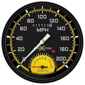 Classic Instruments® - AutoCross Series Speedtachular, 200 MPH, 10,000 RPM
