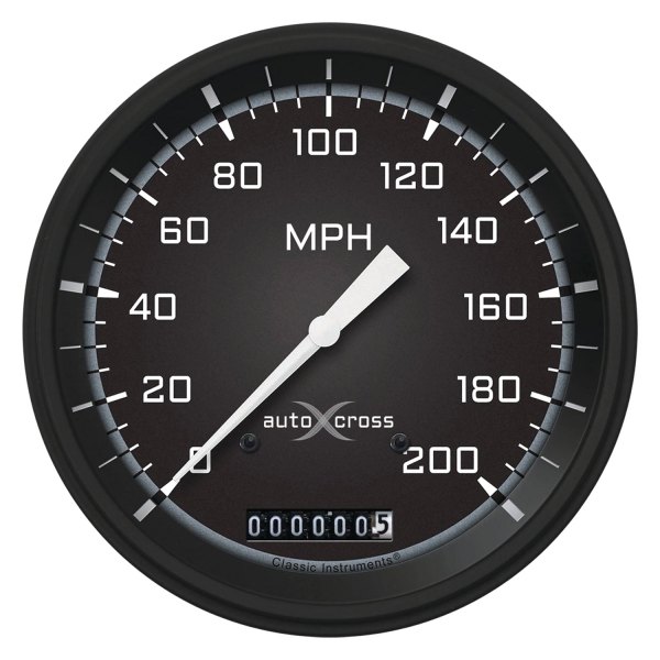 Classic Instruments® - AutoCross Gray Series 4-5/8" Speedometer, 140 MPH