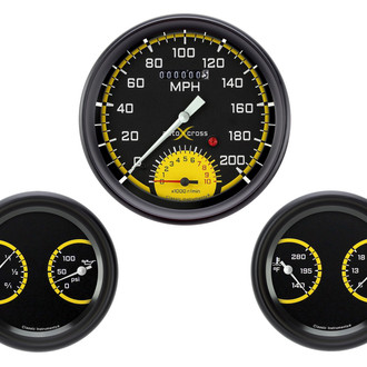 Classic Instruments® - AutoCross Series 4-5/8" Custom 3-Gauge Set
