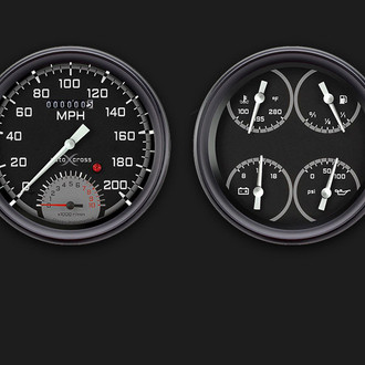 Classic Instruments® - AutoCross Series 4-5/8" Speedtachular and Quad Gauge Set, 200 MPH, 10,000 RPM