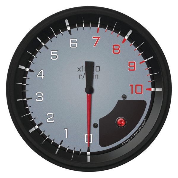 Classic Instruments® - AutoCross Gray Series 4-5/8" Tachometer, 10,000 RPM