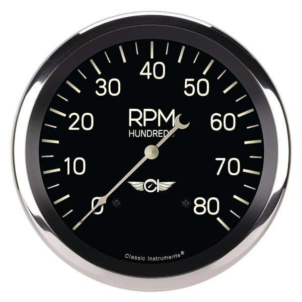 Classic Instruments® - Classic Series 4-5/8" Tachometer, 8,000 RPM