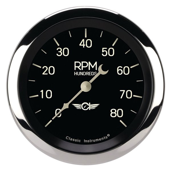 Classic Instruments® - Classic Series 3-3/8" Tachometer, 8,000 RPM