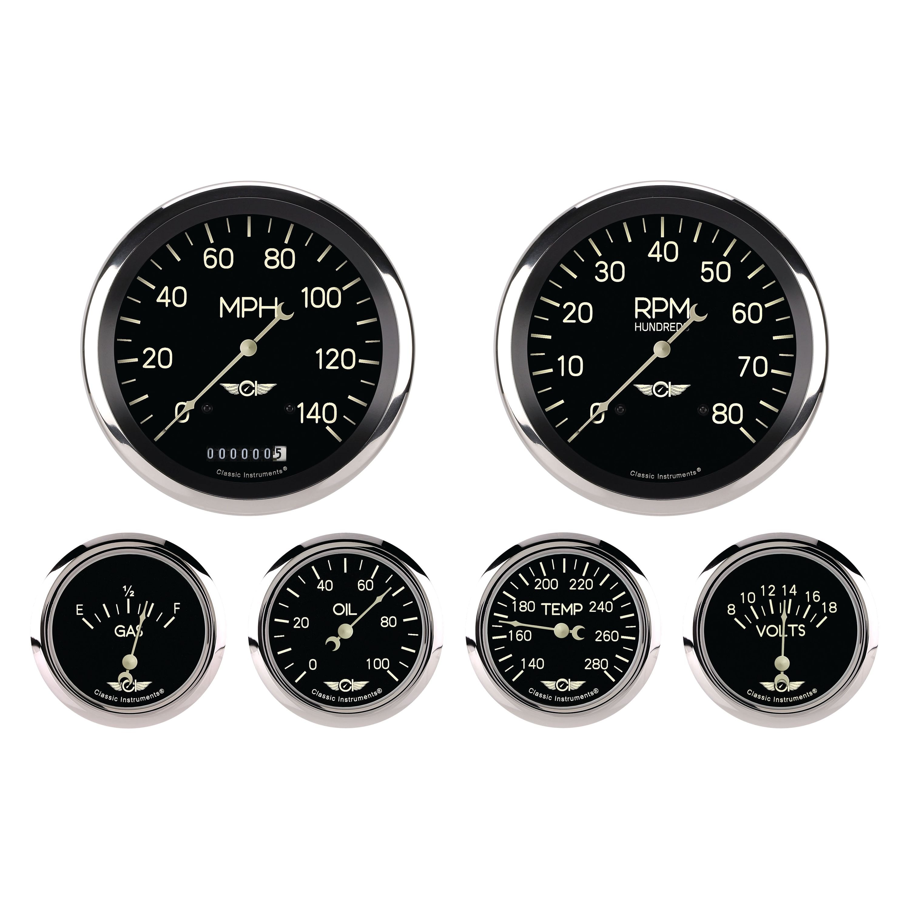 Classic Instruments® CL951SRC Classic Series Custom 6Gauge Set