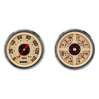 Classic Instruments® - Classic Series 4-5/8" Speedometer and Quad Direct Fit Gauge Set, 140 MPH, 240-33