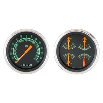 Classic Instruments® - G-Stock Series 4-5/8" Speedometer and Quad Direct Fit Gauge Set, 140 MPH, 240-33