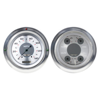 Classic Instruments® - All American Series 4-5/8" Direct Fit 2-Gauge Set, 140 MPH