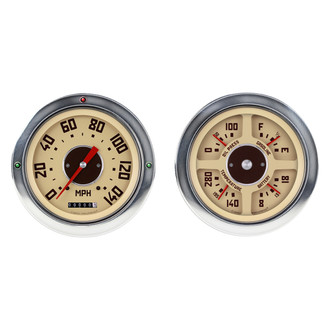 Classic Instruments® - 4-5/8" Direct Fit 2-Gauge Set, 140 MPH, 240-33