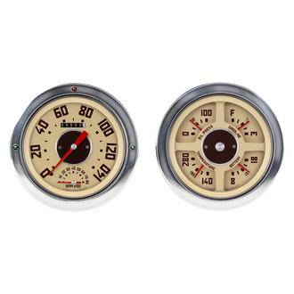 Classic Instruments® - 4-5/8" Speedtachular and Quad Direct Fit Gauge Set, 140 MPH, 8,000 RPM, 240-33