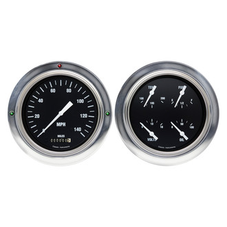 Classic Instruments® - Hot Rod Series 4-5/8" Direct Fit 2-Gauge Set, 140 MPH