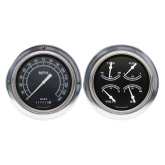 Classic Instruments® - Traditional Series 4-5/8" Direct Fit 2-Gauge Set, 140 MPH