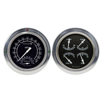 Classic Instruments® - Traditional Series 4-5/8" Speedometer and Quad Direct Fit Gauge Set, 140 MPH