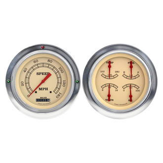 Classic Instruments® - Vintage Series 4-5/8" Direct Fit 2-Gauge Set, 140 MPH