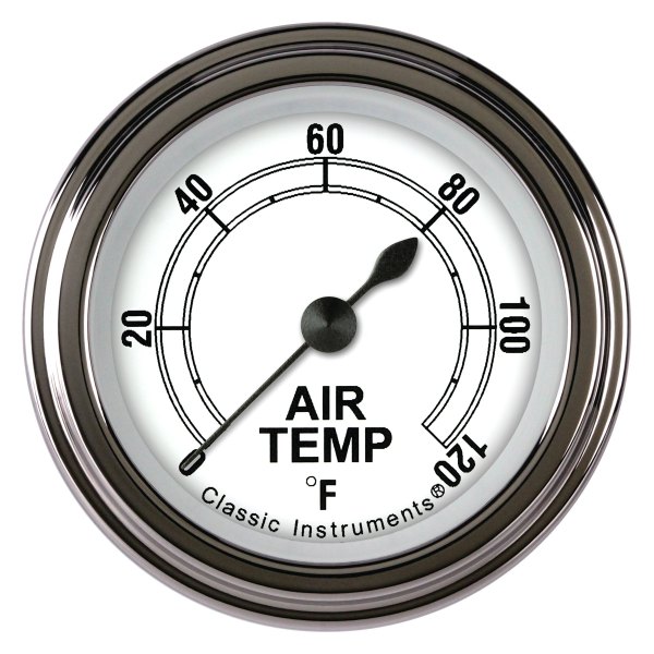 Classic Instruments® - Classic White Series 2-1/8" Air Temperature Gauge, 120 F