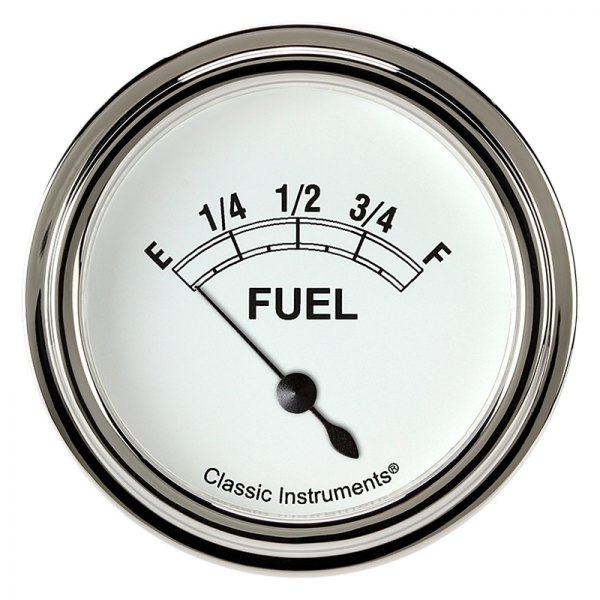 Classic Instruments® - White Series 2-5/8" Fuel Level Gauge, 0-30