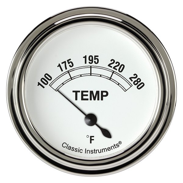 Classic Instruments® - Classic White Series 2-5/8" Water Temperature Gauge
