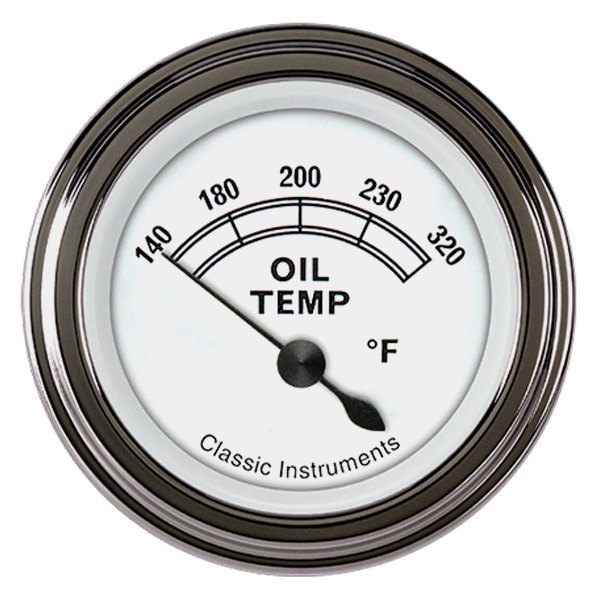 Classic Instruments® - Classic White Series 2-1/8" Oil Temperature Gauge