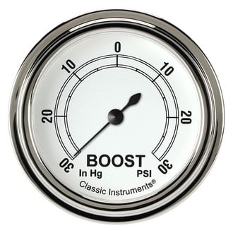 Classic Instruments® - Classic Series Boost/Vacuum Gauge, -30 in Hg +30 PSI