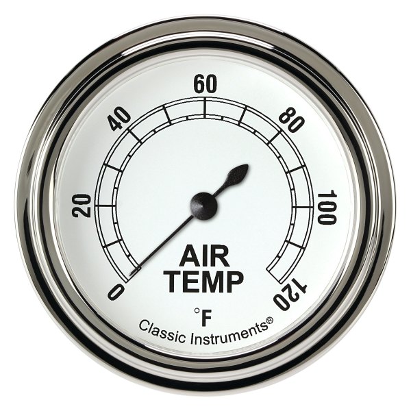 Classic Instruments® - Classic White Series 2-5/8" Air Temperature Gauge, 120 F