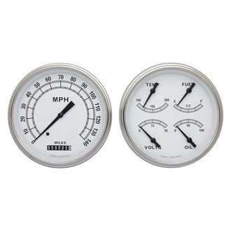 Classic Instruments® - Classic Series 4-5/8" Speedometer and Quad Gauge Set, 140 MPH