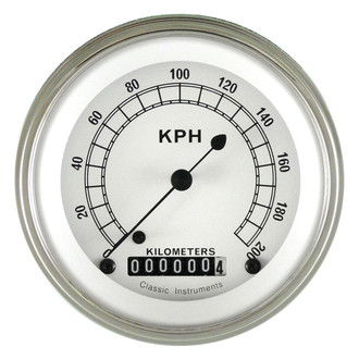 Classic Instruments® - Classic Series 3-3/8" Speedometer, 200 KPH