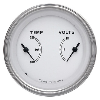 Classic Instruments® - Classic Series 3-3/8" Dual Temperature & Volt Gauge
