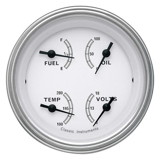 Classic Instruments® - Classic Series 3-3/8" Quad Gauge, 0-30, 8-18 V