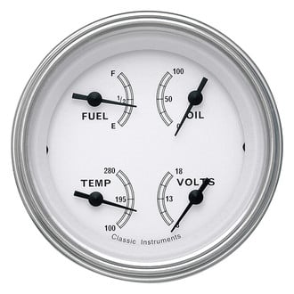 Classic Instruments® - Classic Series Quad Gauge, 8-18 V