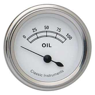 Classic Instruments® - Classic Series 2-1/8" Oil Pressure Gauge, 100 psi
