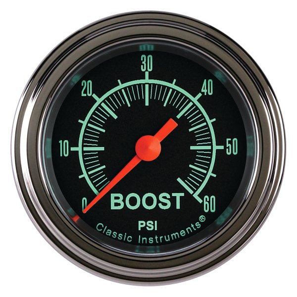 Classic Instruments® - G-Stock Series 2-1/8" Boost Gauge, 60 psi