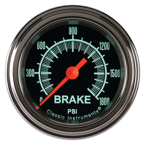 Classic Instruments® - G-Stock Series 2-1/8" Brake Pressure Gauge, 1800 psi