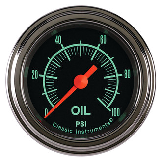 Classic Instruments® - G-Stock Series Oil Pressure Gauge, 100 psi