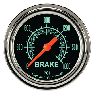 Classic Instruments® - G-Stock Series 2-5/8" Brake Pressure Gauge, 1800 psi