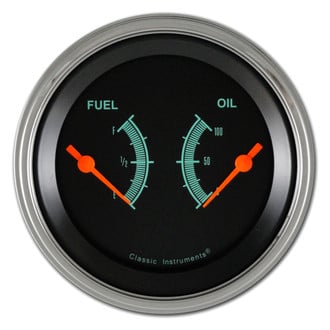 Classic Instruments® - G-Stock Series 3-3/8" Fuel & Oil Dual Gauge, 240-33