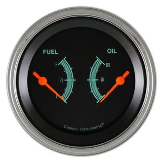 Classic Instruments® - G-Stock Series 3-3/8" Fuel & Oil Dual Gauge, 240-33