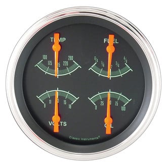 Classic Instruments® - G-Stock Series Quad Gauge, 8-18 V