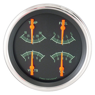 Classic Instruments® - G-Stock Series 4-5/8" Quad Gauge, 0-90, 8-18 V