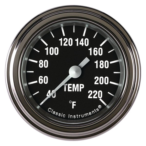 Classic Instruments® - Hot Rod Series 2-1/8" Stock Eliminator Temperature Gauge, 40-220 F