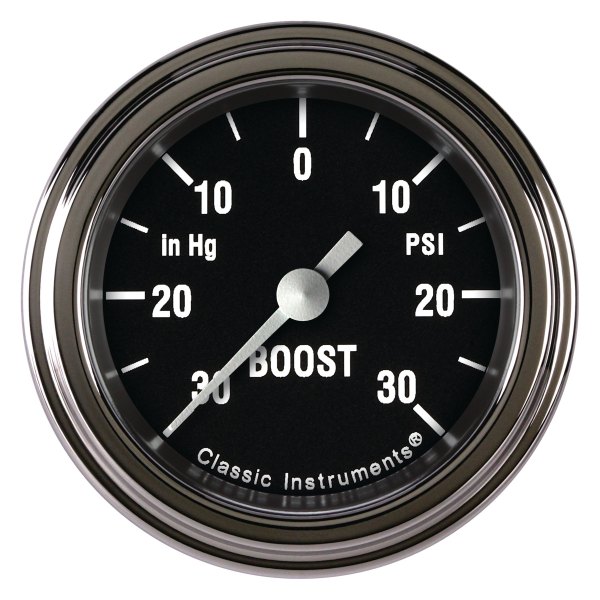 Classic Instruments® - Hot Rod Series 2-1/8" Boost/Vacuum Gauge, -30 in Hg +30 PSI
