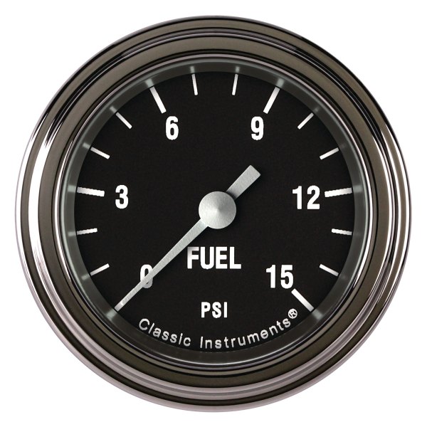 Classic Instruments® - Hot Rod Series 2-1/8" Fuel Pressure Gauge, 15 psi