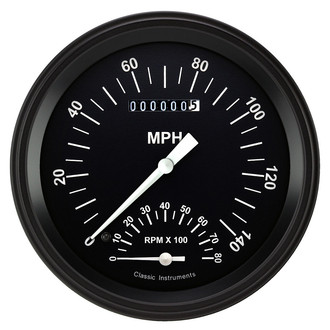 Classic Instruments® - Hot Rod Series 4-5/8" Speedtachular, 140 MPH, 8,000 RPM