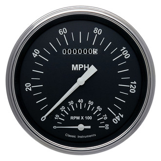 Classic Instruments® - Hot Rod Series 4-5/8" Speedtachular, 140 MPH, 8,000 RPM